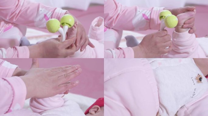 婴儿的脚做抚触操新生儿 4