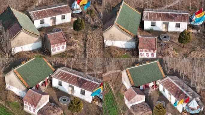 河南开封尉氏北派禅宗神秀故里航拍