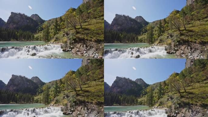 风景 大峪沟 景区 植被 山脉 流水