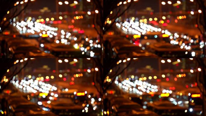 4K实拍北京车流城市夜景都市夜晚