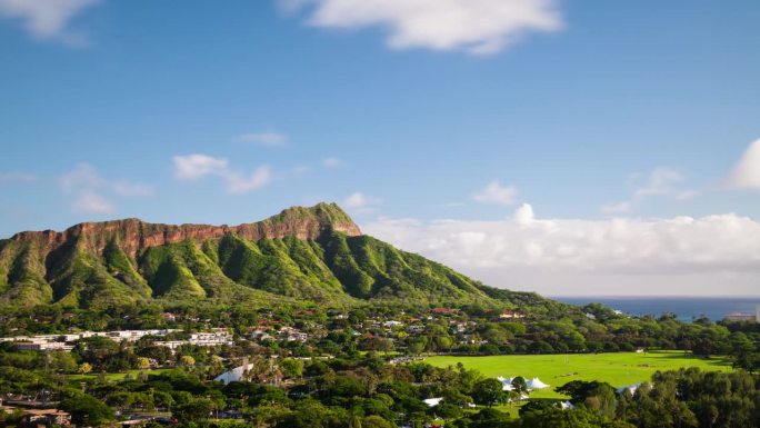 钻石头檀香山夏威夷时间流逝