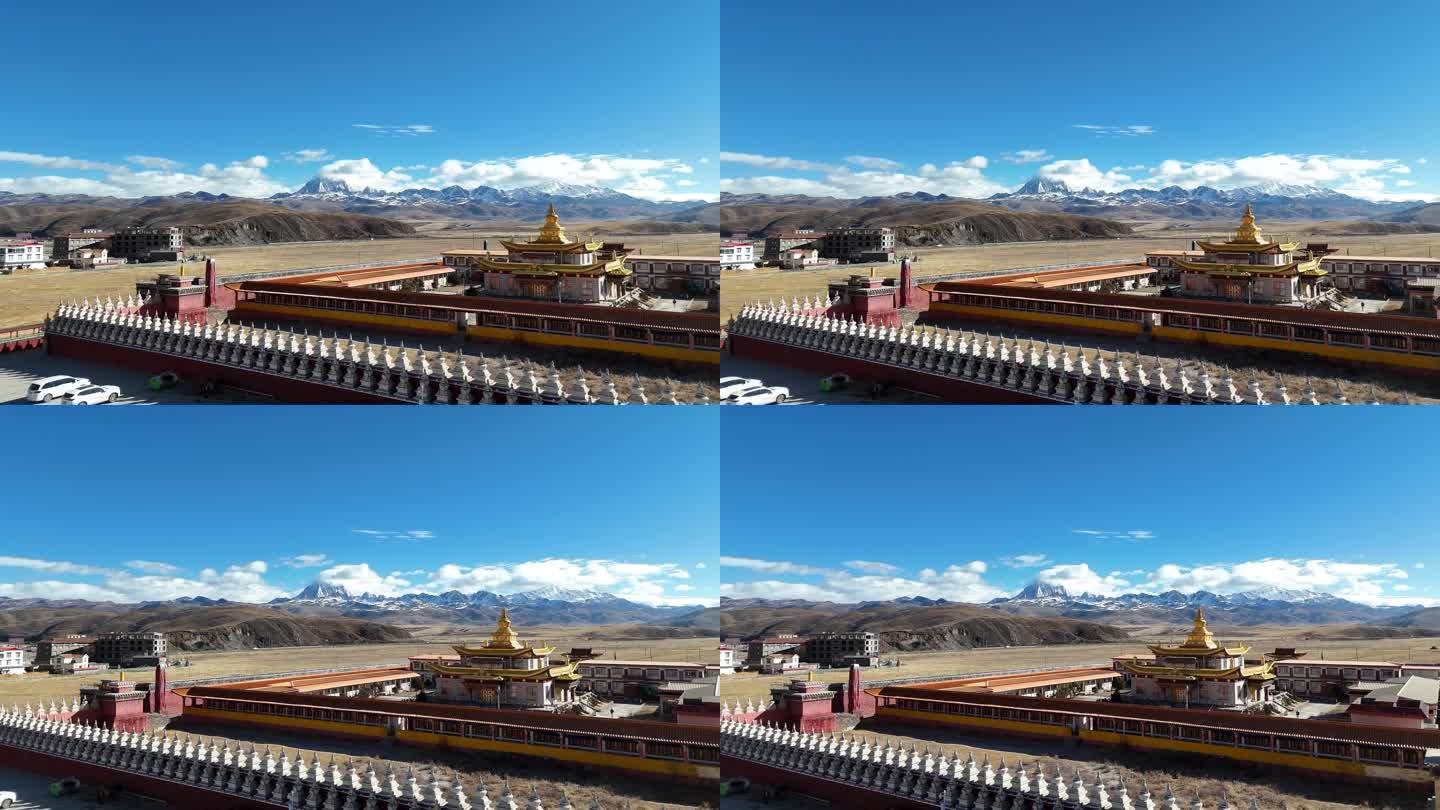 寺庙与雪山