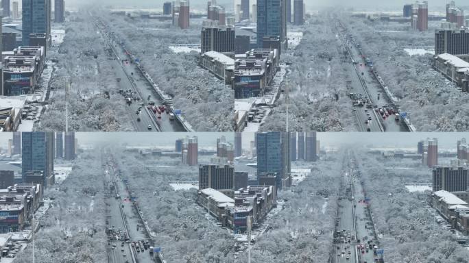 龙口雪景