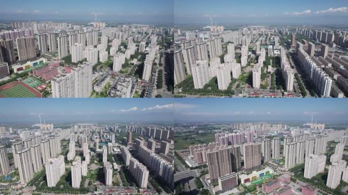 忻州市人民医院旁边小区高层4k航拍