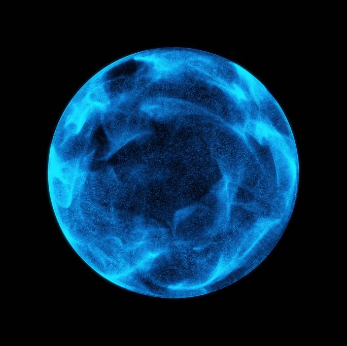 蓝色粒子球