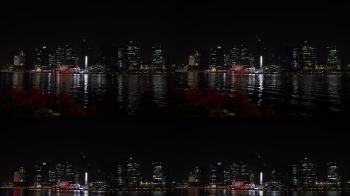 8K延时拍摄广州珠江南岸琶洲板块夜景美色