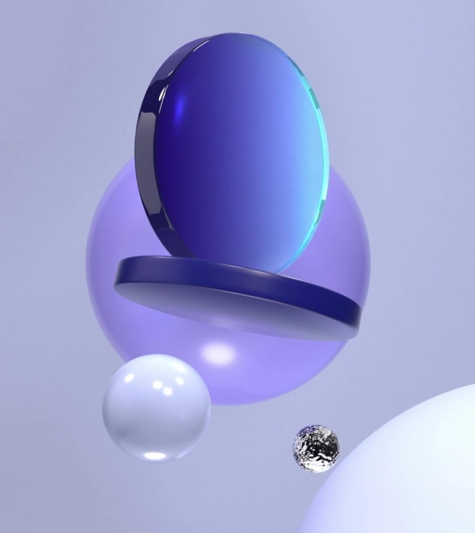 蓝紫色场景3d渲染抽象运动