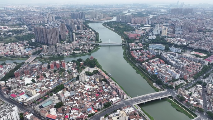 厦门市同安新西桥西溪溪流生态湿地公园航拍