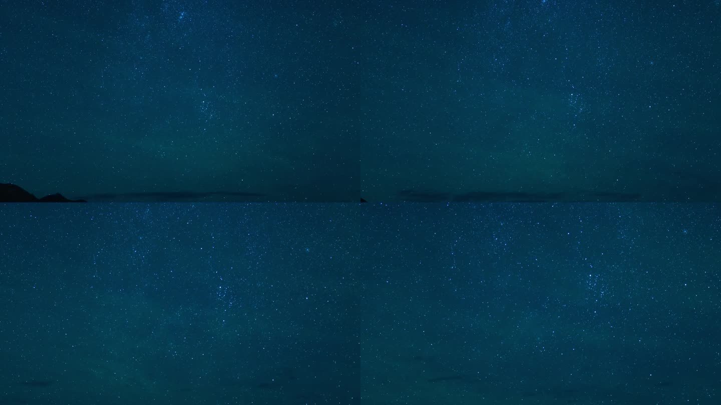 英仙座流星雨气辉银河系35mm东北天空放大内华达山脉美国加州延时蓝色