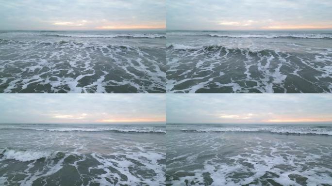 海岸线浪花  千层浪