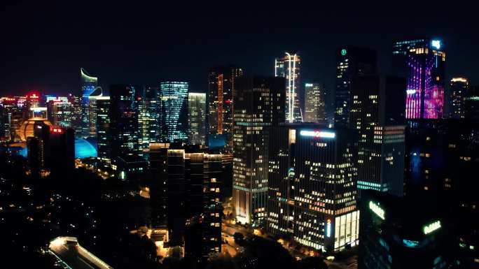 国际化大都市 超一线城市夜景 霓虹灯
