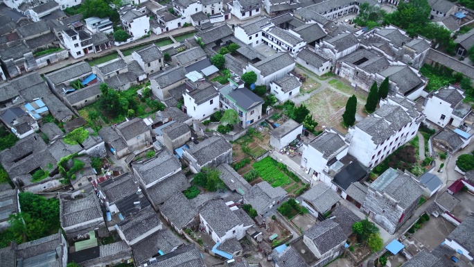 徽州 山村 航拍 古建筑视频素材