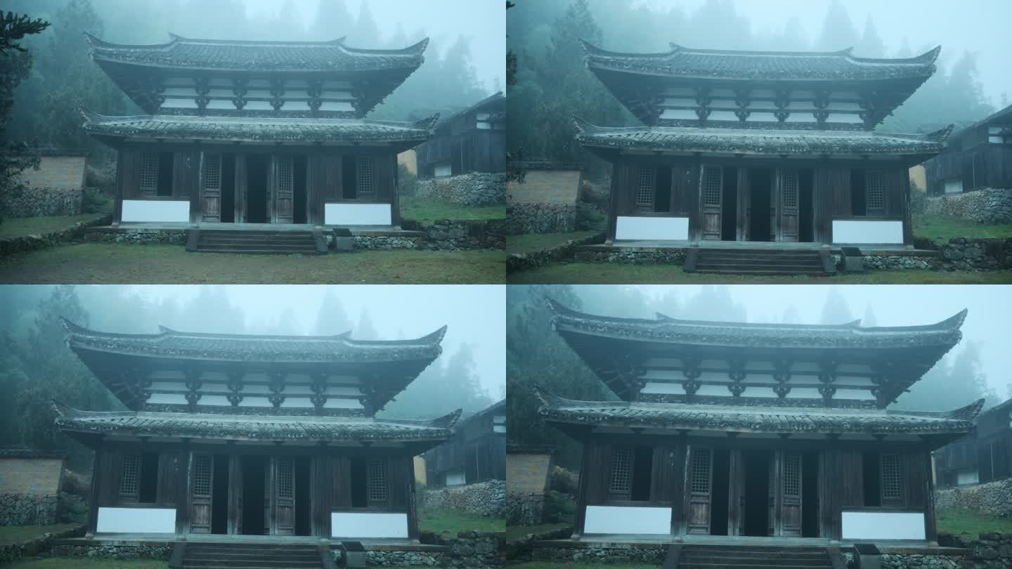 丽水景宁古建筑旅游景点时思寺