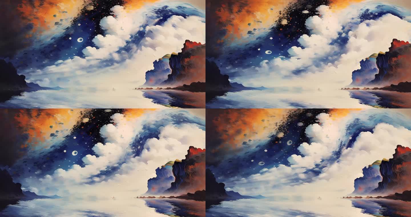 原创4K大海云彩动态视频