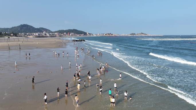 福建省漳州市漳浦县七星海景区海景航拍