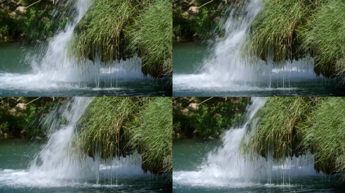 克鲁巴河上的凝灰岩屏障和瀑布