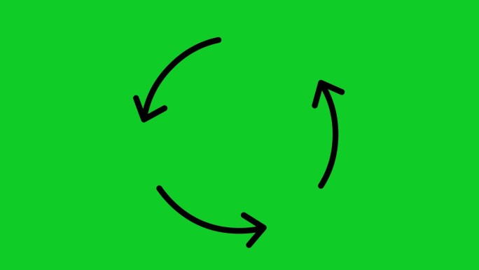 动画图标三个箭头旋转圆形