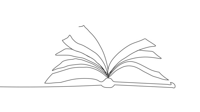 打开书绘制线与连续路径动画。纸质书手绘。