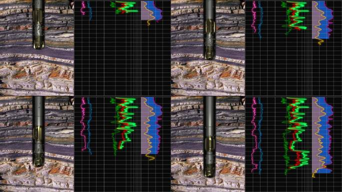 利用测井资料曲线进行钻井油井动画