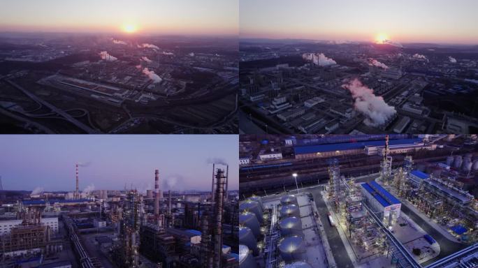 东北石油化工厂 老工业基地 冬季蓝调