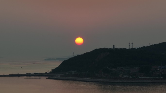 海边黄昏夕阳日落落日彩霞晚霞