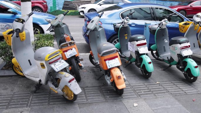 街头共享电单车城市管理