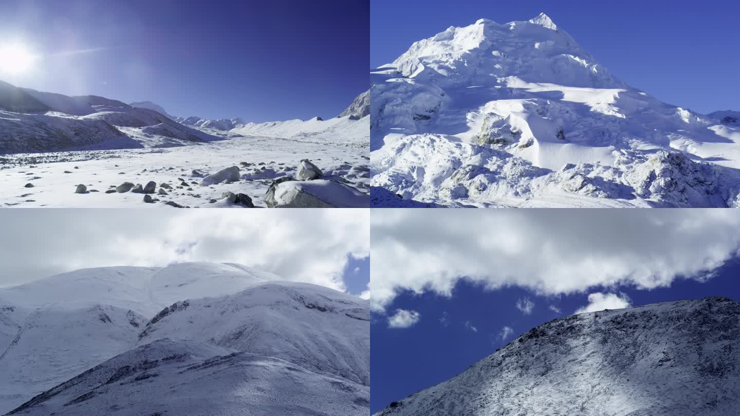 西藏雪山延时摄影云海风云光影变幻