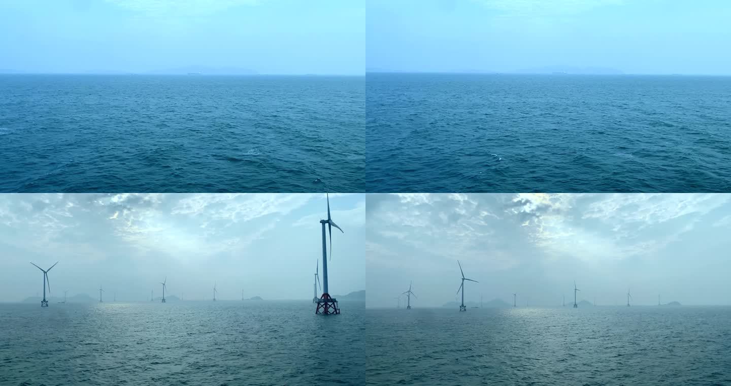 4K 风电 风机 风场 海上新能源 珠海