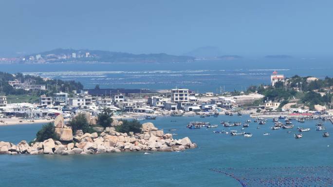 福建省漳州市漳浦县七星海景区海景航拍