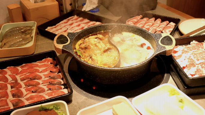 火锅食材 牛肉羊肉火锅 餐饮美食美味聚餐