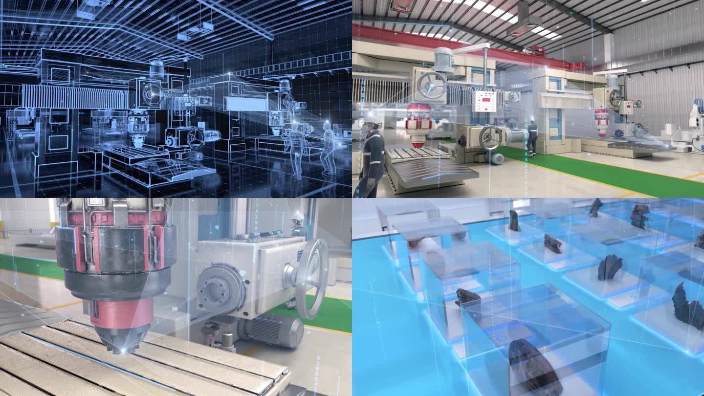 工厂工业制造智慧科技工厂车间虚拟现实转换