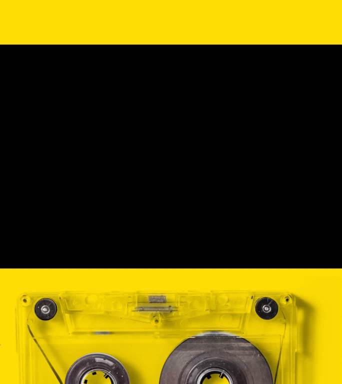 黄色音乐磁带循环边框