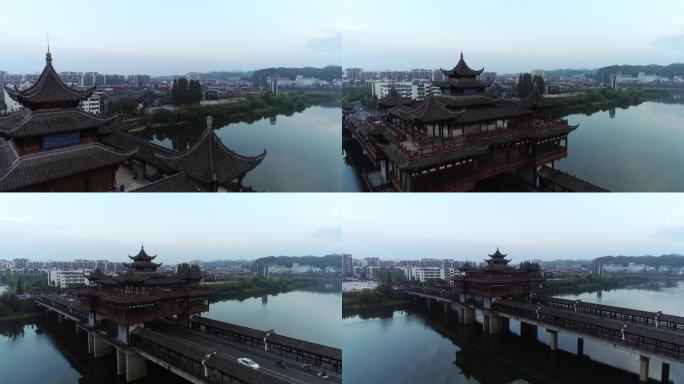 黄山文峰桥古建筑 宣传片 风光片