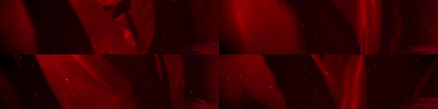 红色红绸粒子视频背景