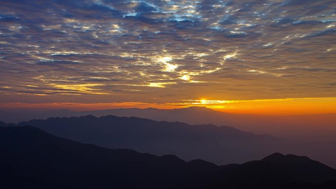 远山 日出 朝霞 风景