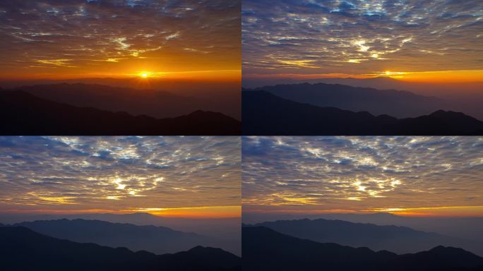 远山 日出 朝霞 风景