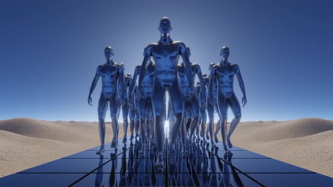 走半机械人未来智能机器人