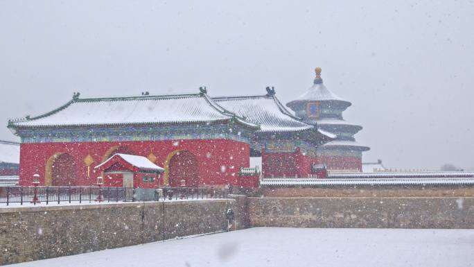 下雪中的天坛祈年殿