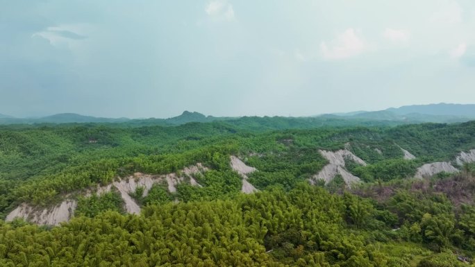 Drone show showing green landscape covering moon w