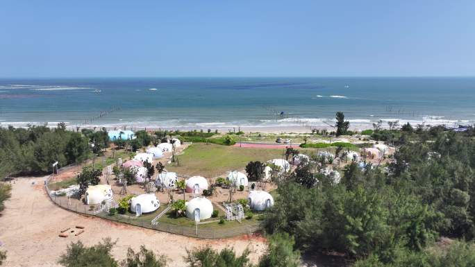 福建省漳州市漳浦县七星海景区海景航拍