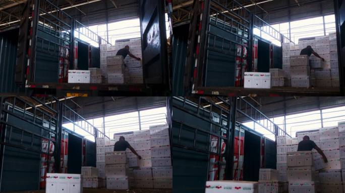 蔬菜交易农贸市场搬货工人物流运输