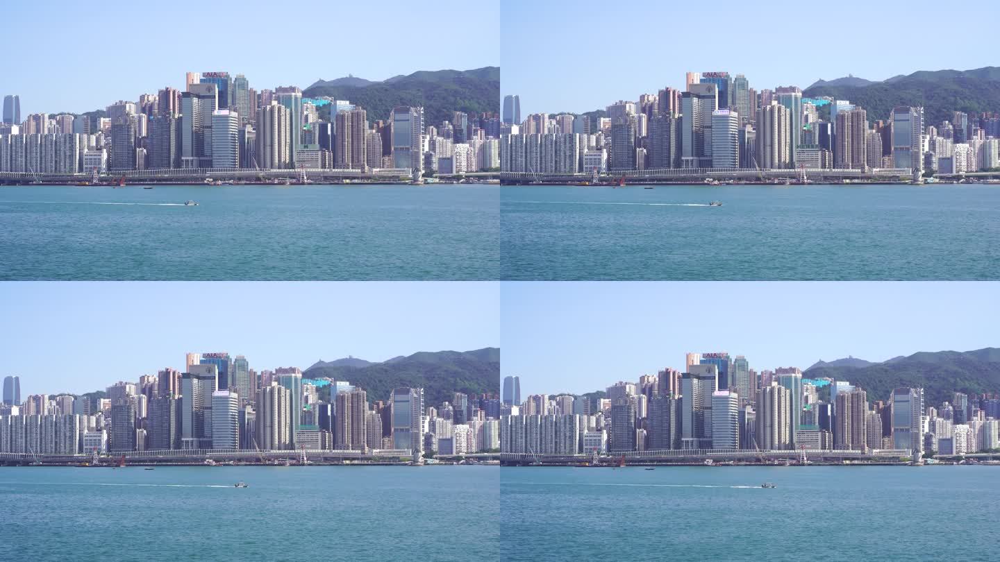 香港维多利亚港风景海滨城市建筑大海风光