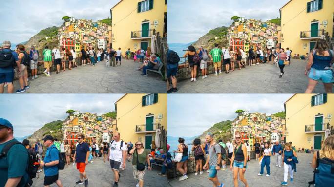 意大利利古里亚省拉斯佩齐亚省五渔村公社的五个村庄之一里奥马焦雷村的游客步行和观光景点
