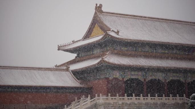 故宫雪景实拍