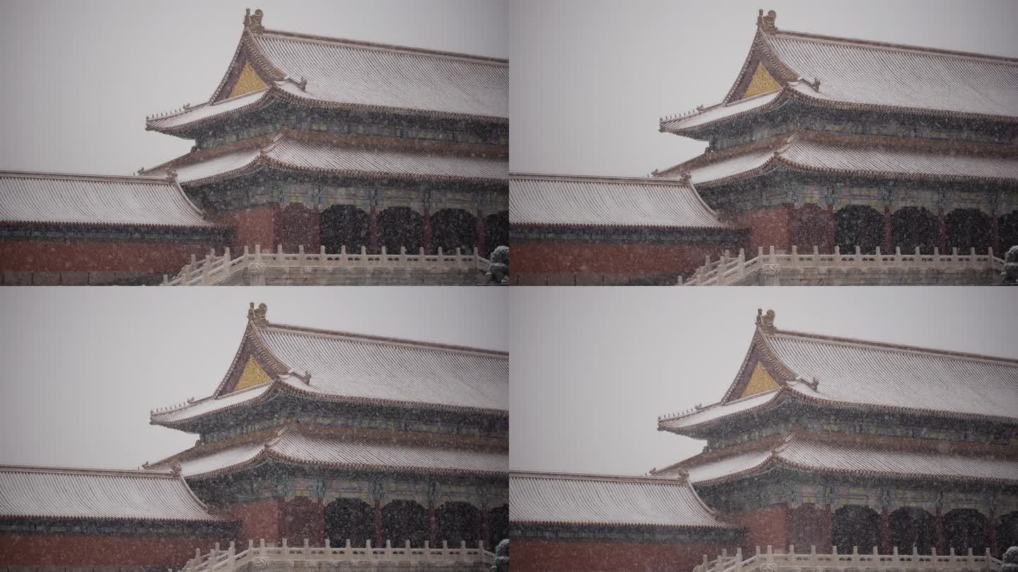 故宫雪景实拍
