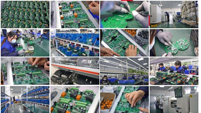 电子厂电路板测量仪制造芯片科技现代工厂