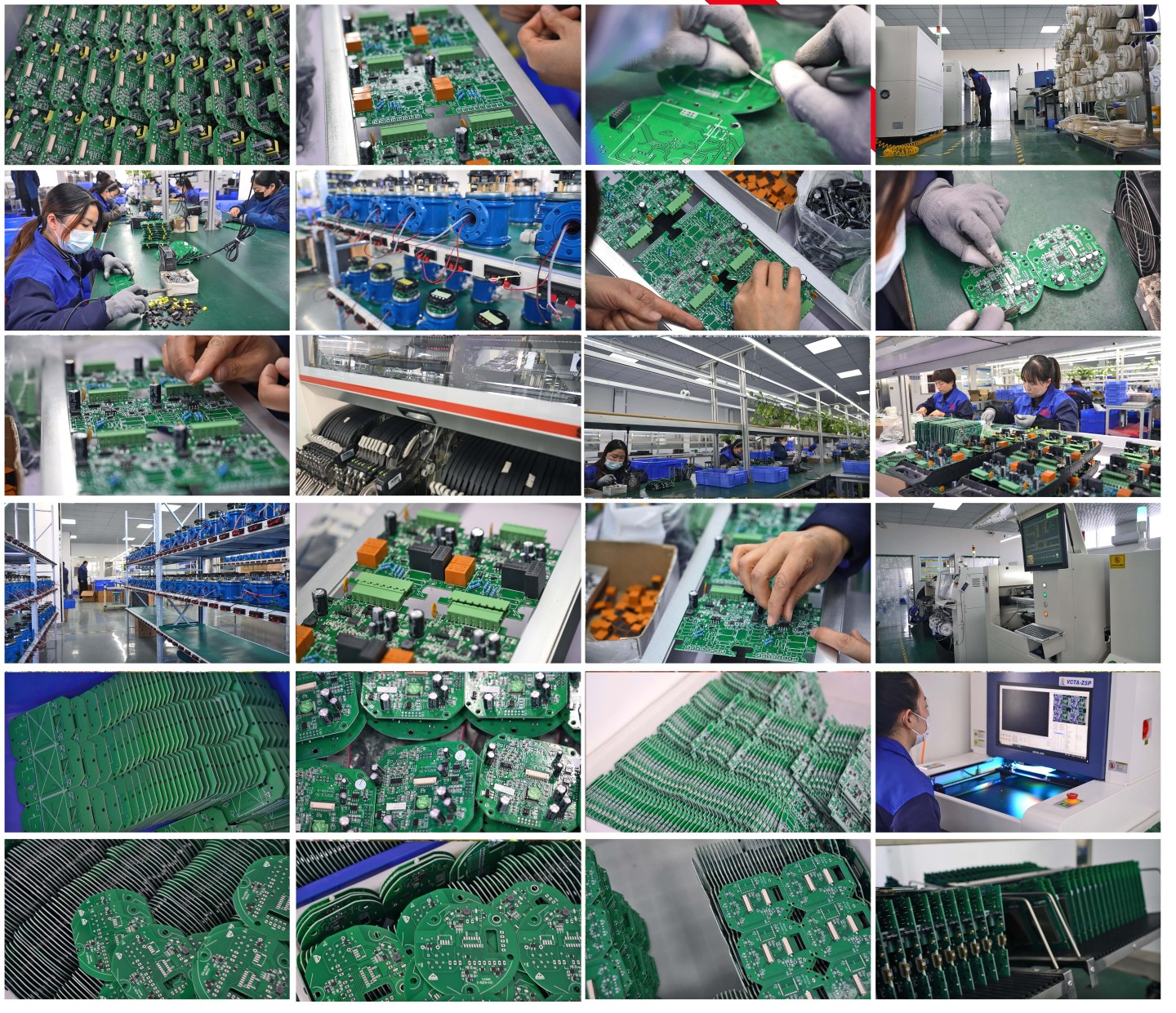 电子厂电路板测量仪制造芯片科技现代工厂