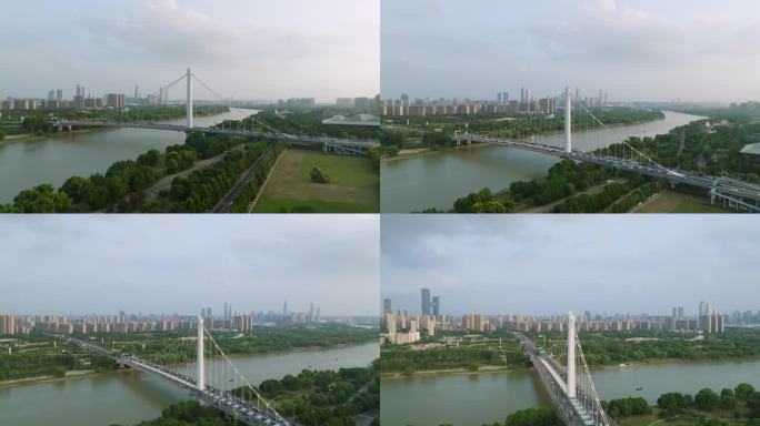 南京夹江大桥航拍