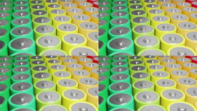 带碱性电池的可循环镜头，按能效等级着色