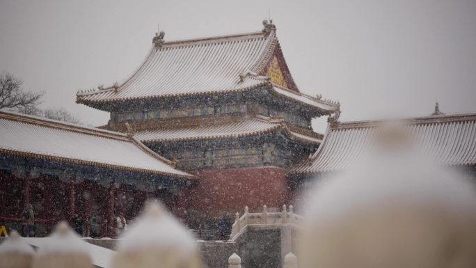 故宫雪景实拍